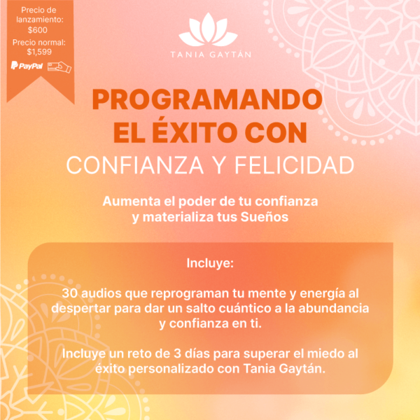 programando el éxito con confianza y felicidad